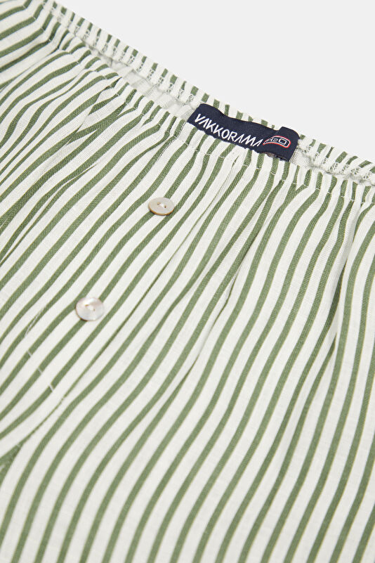 Haki Wide Leg Kadın Pantolon 3
