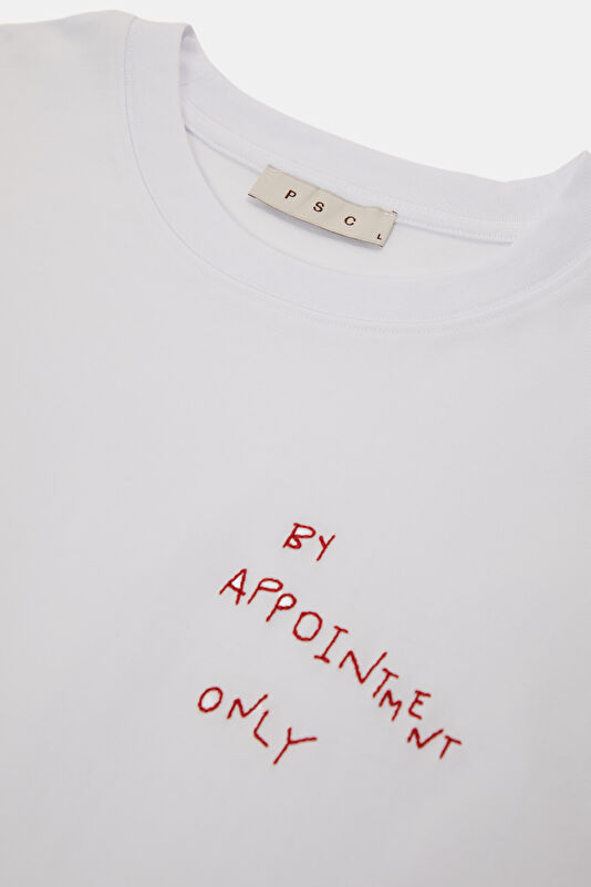 White Embroidered Men's T-Shirt 3