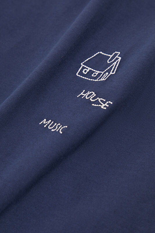 Navy Embroidered Men's T-Shirt 4