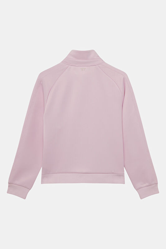 T7 Pembe Dik Yaka Kadın Sweatshirt 2