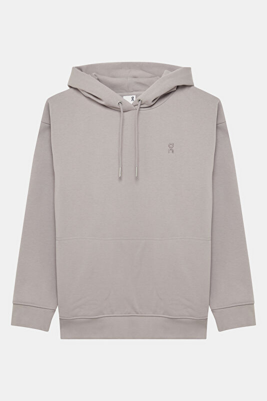 Bej Relax Kalıp Kapuşonlu Erkek Sweatshirt