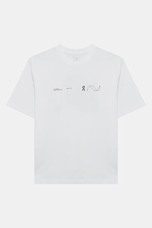 Club-T Volt Relax Kalıp Beyaz Bisiklet Yaka Baskılı Erkek T-Shirt
