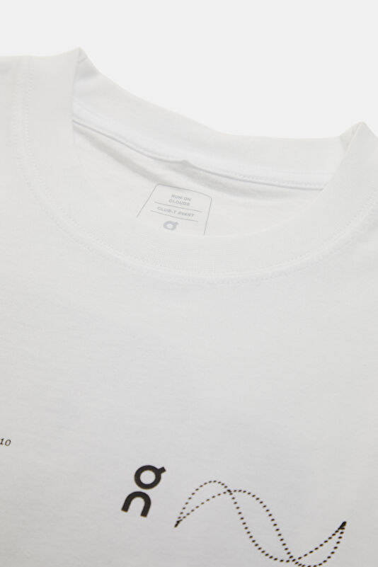 Club-T Volt Relax Kalıp Beyaz Bisiklet Yaka Baskılı Erkek T-Shirt 3