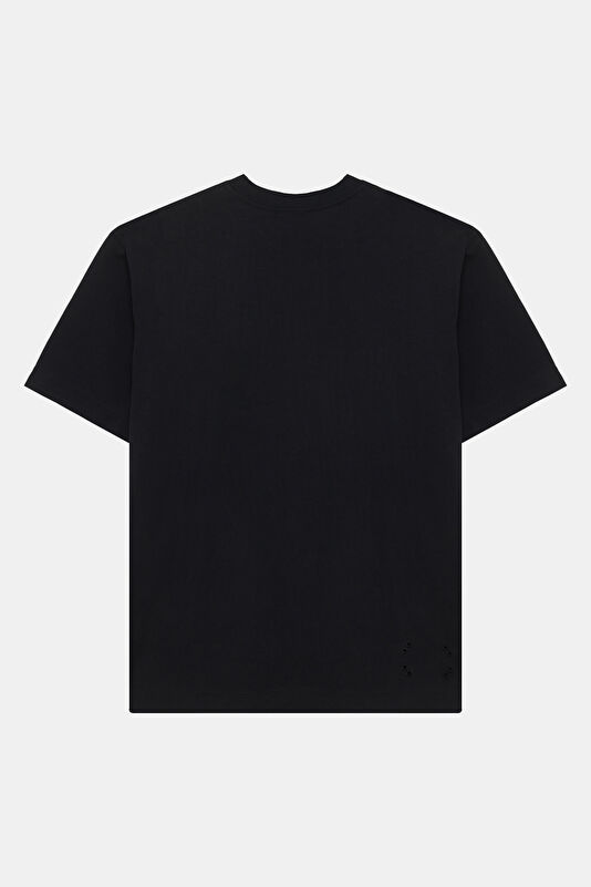 Club Collective-T Relax Kalıp Siyah Bisiklet Yaka Erkek T-Shirt 2