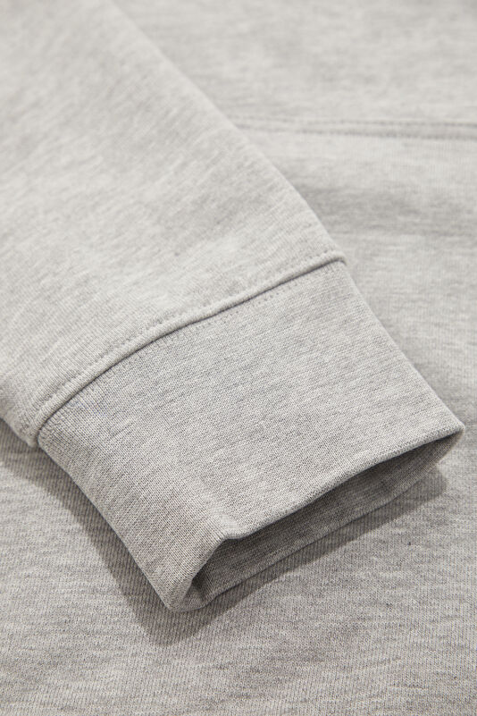 Gri Relax Kalıp Kapuşonlu Erkek Sweatshirt 4
