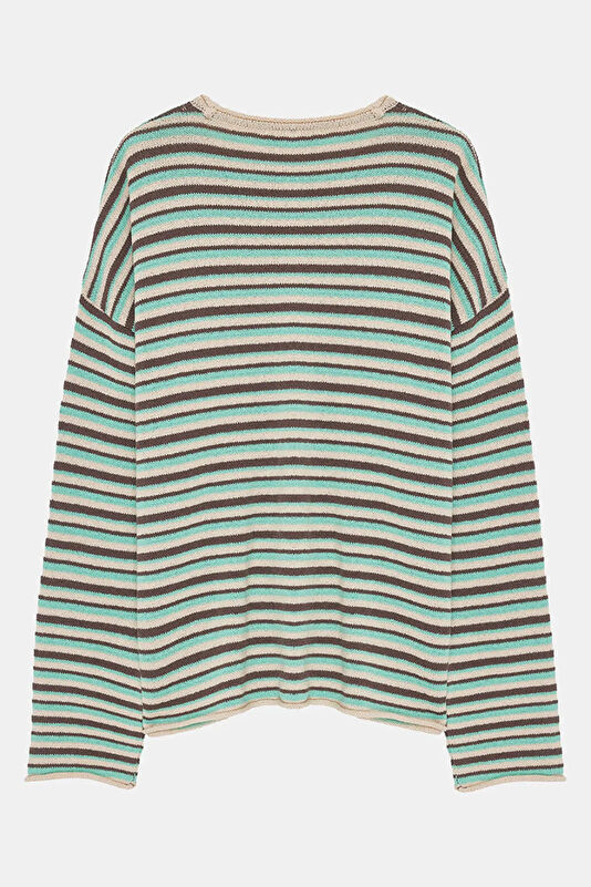 Multicolored Striped Men's Sweater 2