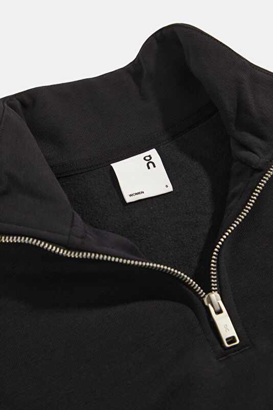 Siyah Dik Yaka Kadın Sweatshirt 3