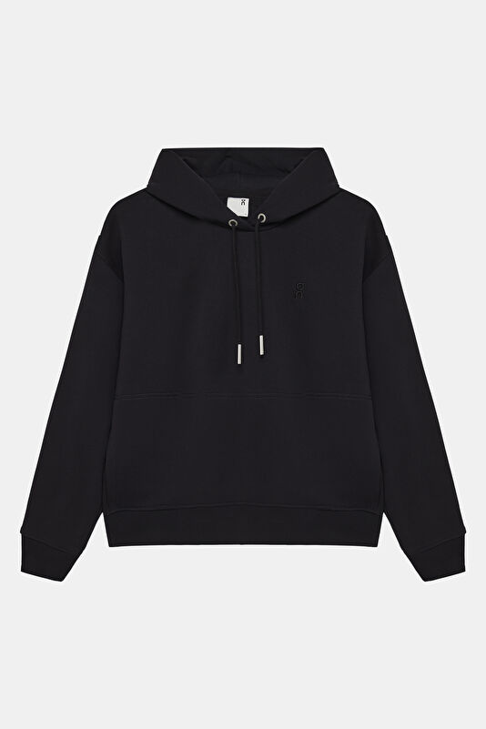 Siyah Kapuşonlu Kadın Sweatshirt