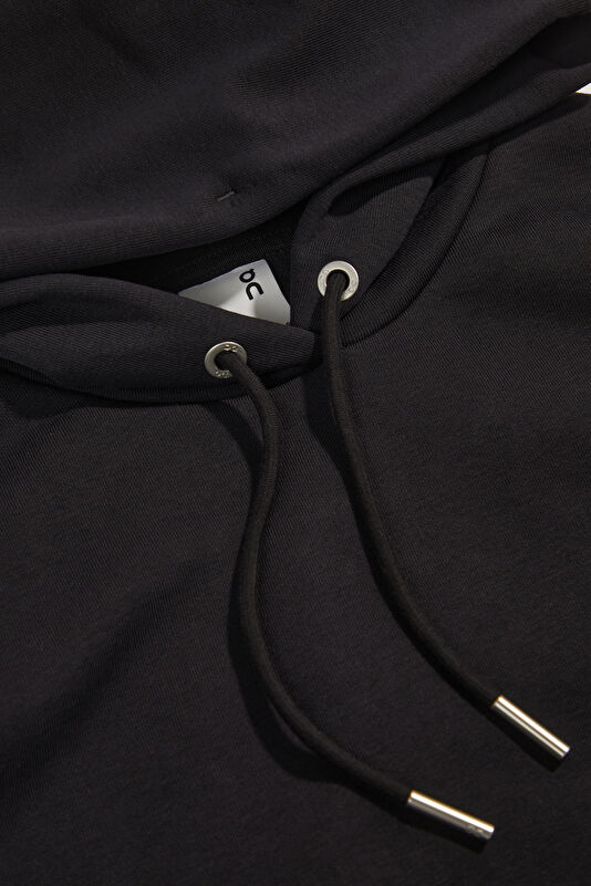 Siyah Kapuşonlu Kadın Sweatshirt 3