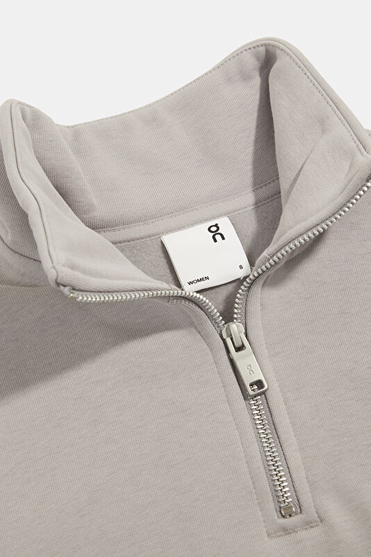 Bej Dik Yaka Kadın Sweatshirt 3