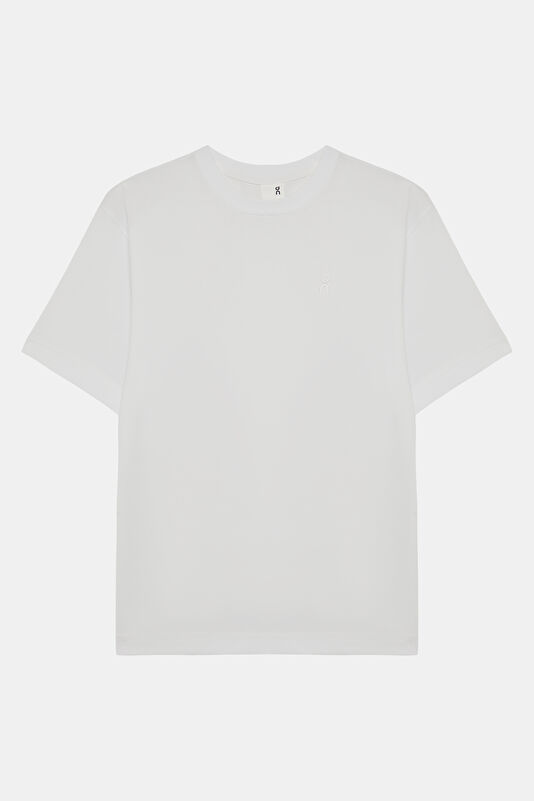 Beyaz Bisiklet Yaka Kadın T-Shirt