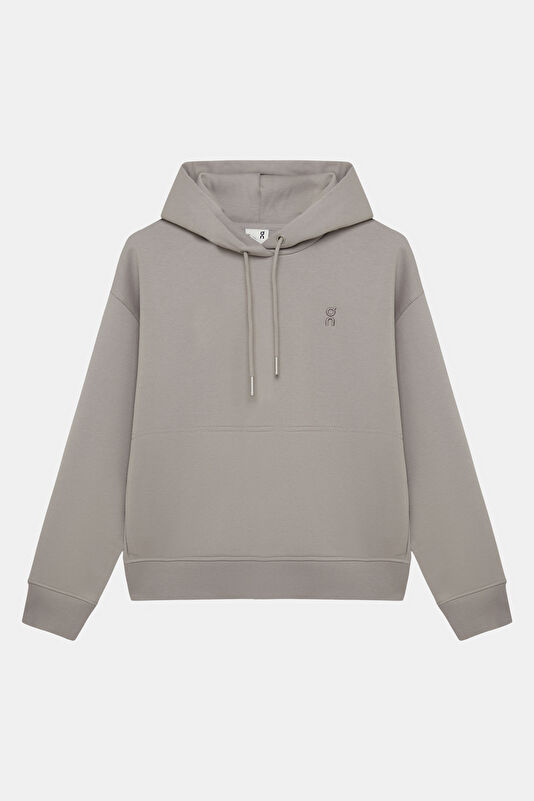 Bej Kapuşonlu Kadın Sweatshirt