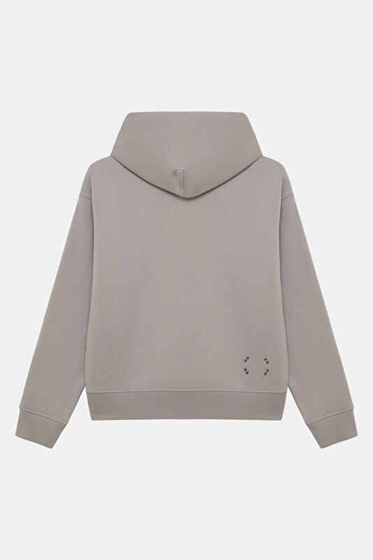 Bej Kapuşonlu Kadın Sweatshirt 2