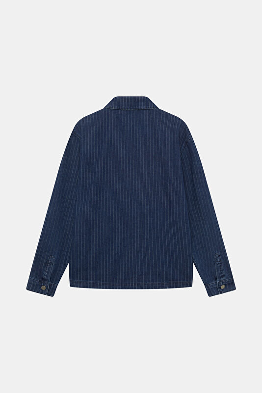 Indigo Snap Button Men's Jacket 2