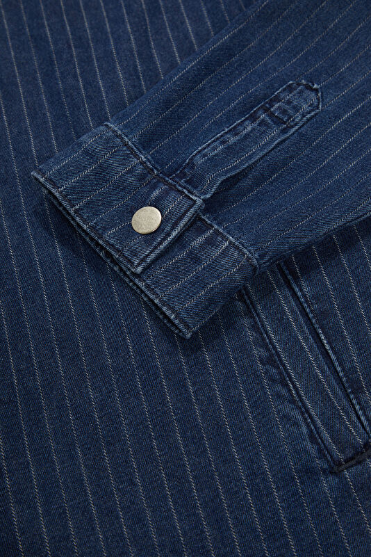 Indigo Snap Button Men's Jacket 4