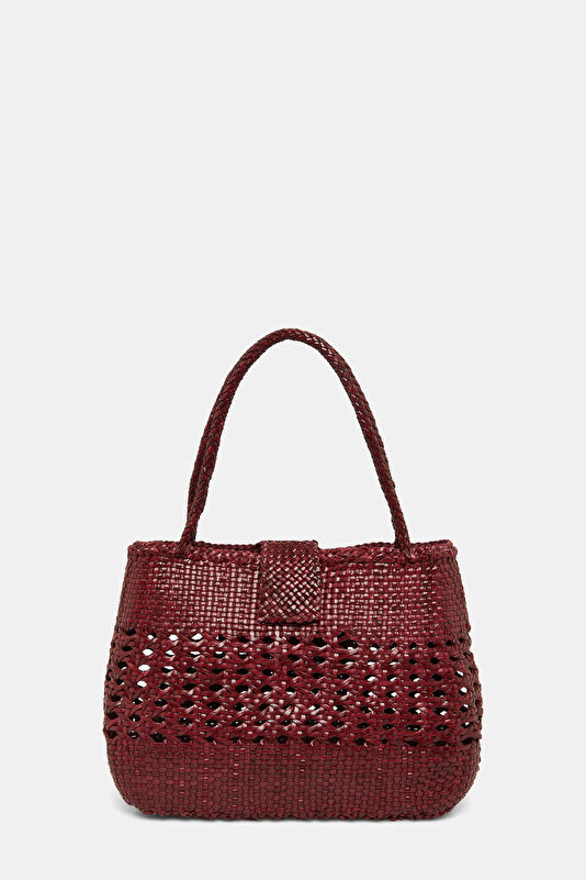 x Dragon Diffusion Niamh Leather Burgundy Leather Bag