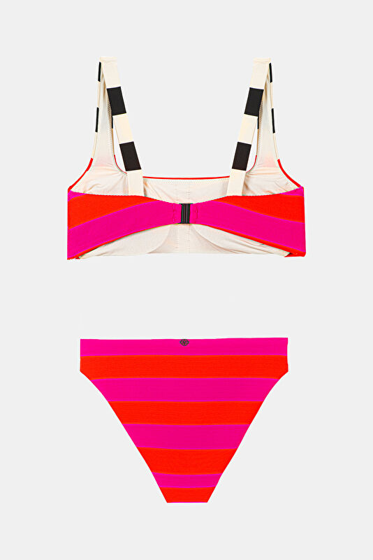Çok Renkli Çizgili Bikini 2