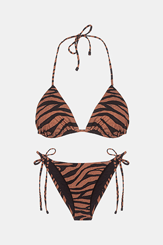 Kahve Desenli Kadın Bikini 4