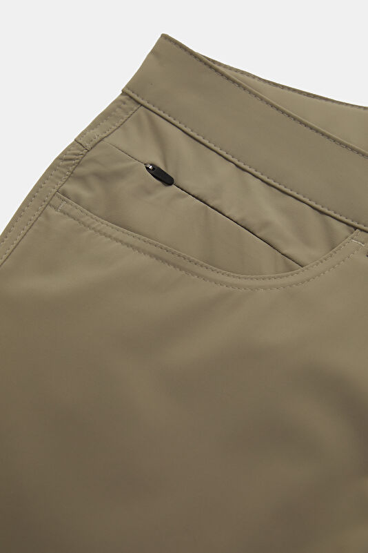 Relax Fit Beige Straight Leg Men's Pants 4