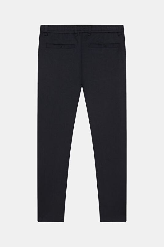 Relax Fit Navy Blue Straight Leg Modal Men's Pants 2