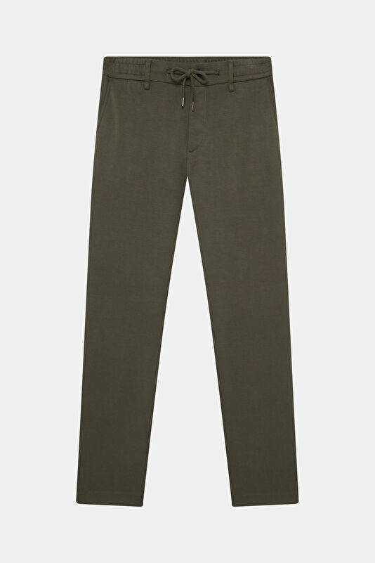 Relax Fit Khaki Straight Leg Modal Men's Pants