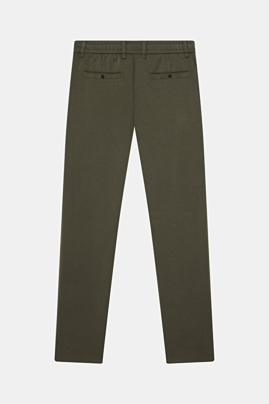 Relax Fit Khaki Straight Leg Modal Men's Pants 2