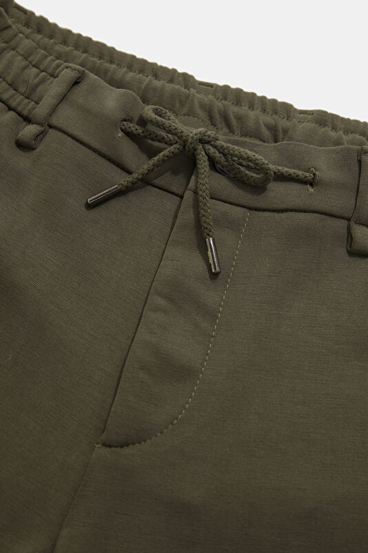 Relax Fit Khaki Straight Leg Modal Men's Pants 3
