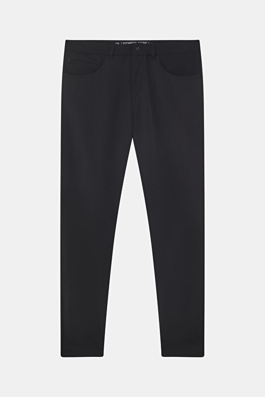 Relax Fit Black Straight Leg Men's Pants