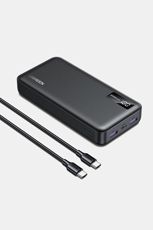 20.000 mAh PD 3.0 Hızlı Şarj 1xUSB-C, 2xUSB-A Powerbank