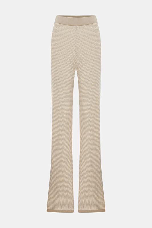 Beige Straight Women's Pants