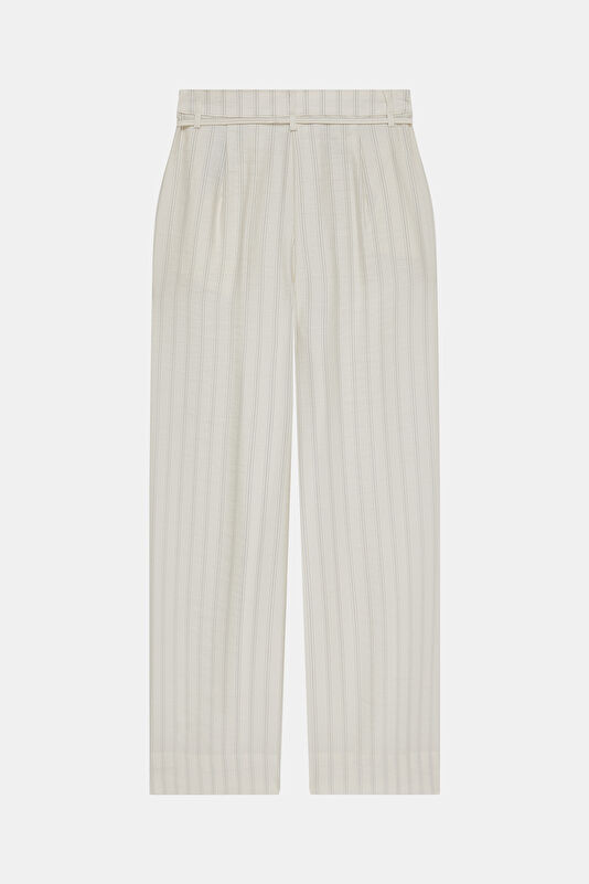 Krem Straight Kadın Pantolon 2