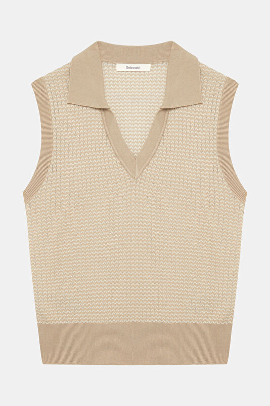 Beige Women's Vest