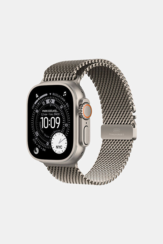 Watch Ultra 3 GPS + Cellular 49mm Natural Titanium Case with Natural Titanium Milanese Loop - Large MF0E4TU/A