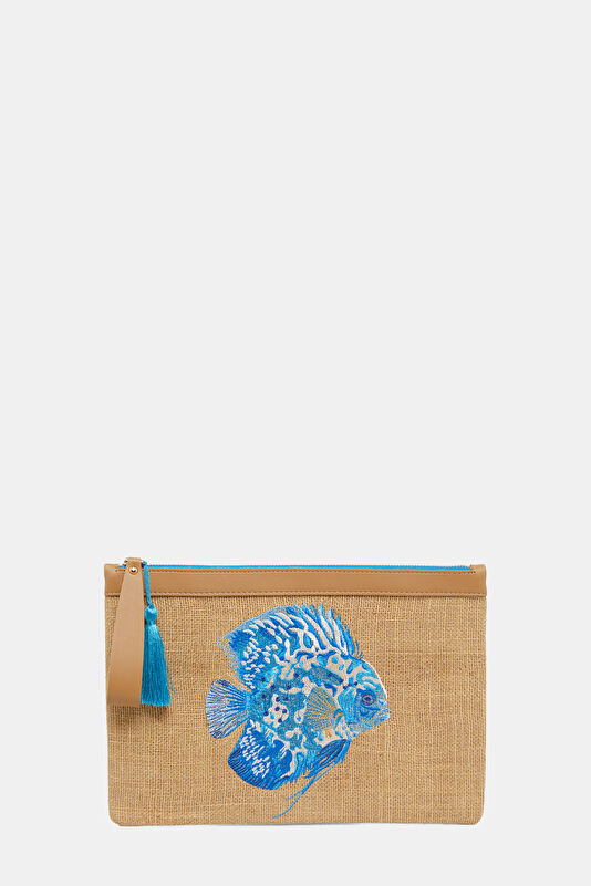 Blue Fish Patterned Bag