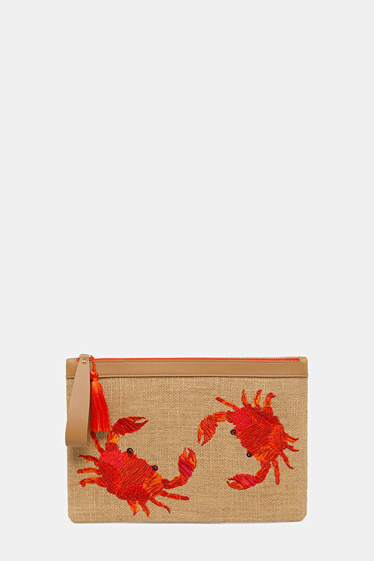 Crabs Coral Patterned Bag