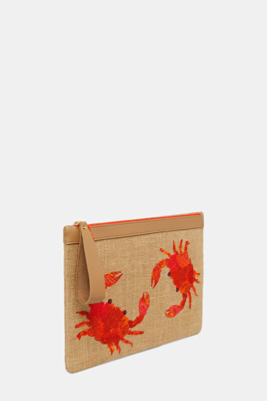 Crabs Coral Patterned Bag 2