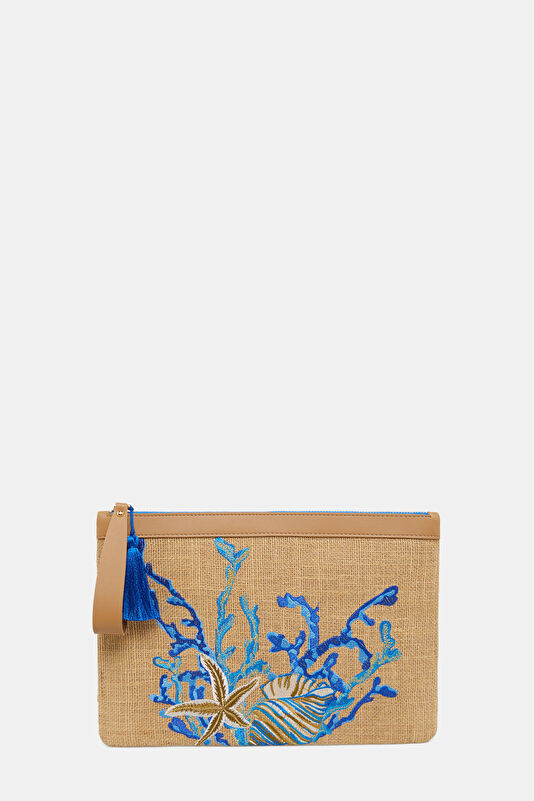 Blue Coral Blue Patterned Bag