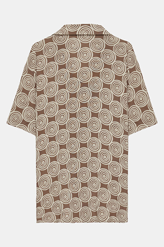Spiral Multicolored Patterned Men's Shirt 2