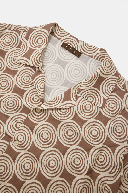 Spiral Multicolored Patterned Men's Shirt 3