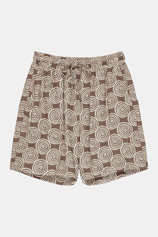 Spiral Multicolored Patterned Viscose Men's Shorts