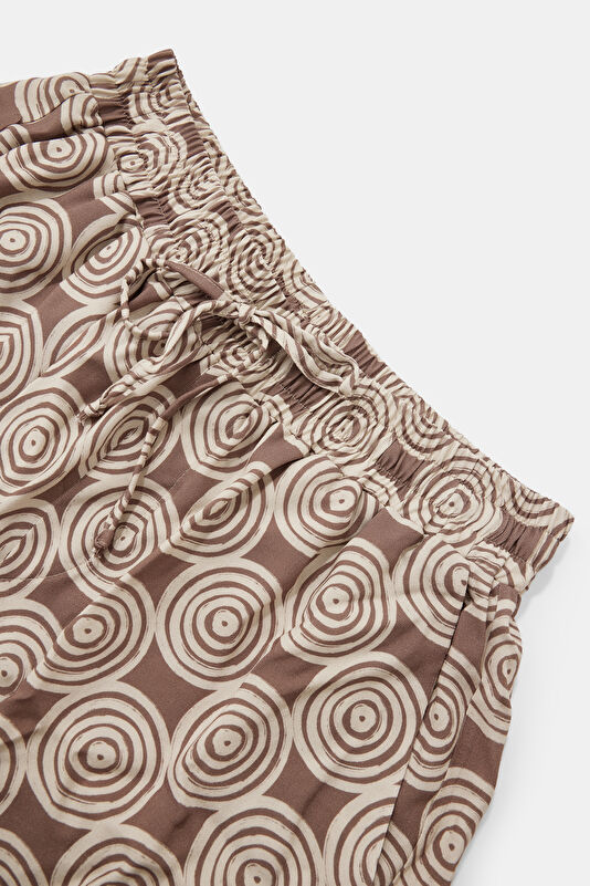 Spiral Multicolored Patterned Viscose Men's Shorts 3