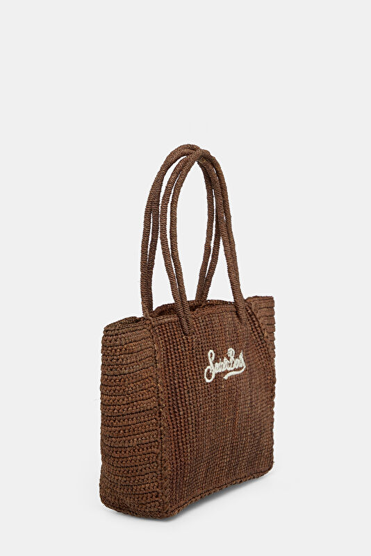 Raffia Mid Kahve Çanta 2