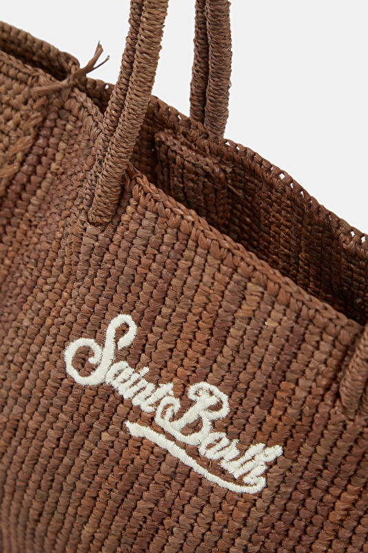 Raffia Mid Kahve Çanta 4