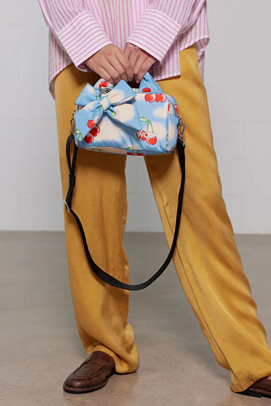 Blue Red Cherry Sky Bow Charm 2