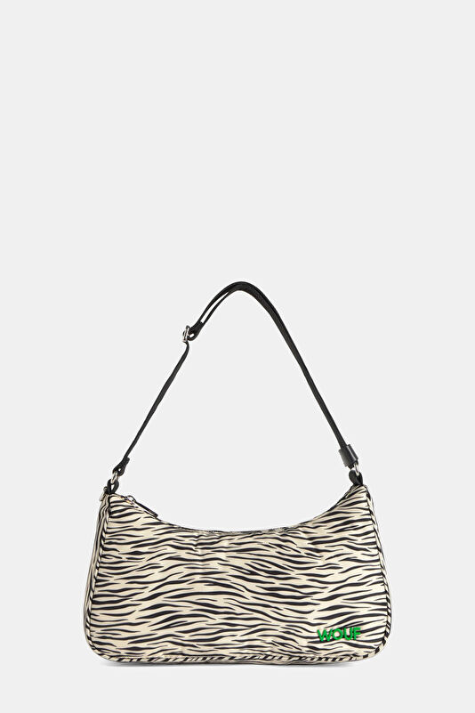 Black White Zebra Hit Shoulder Bag