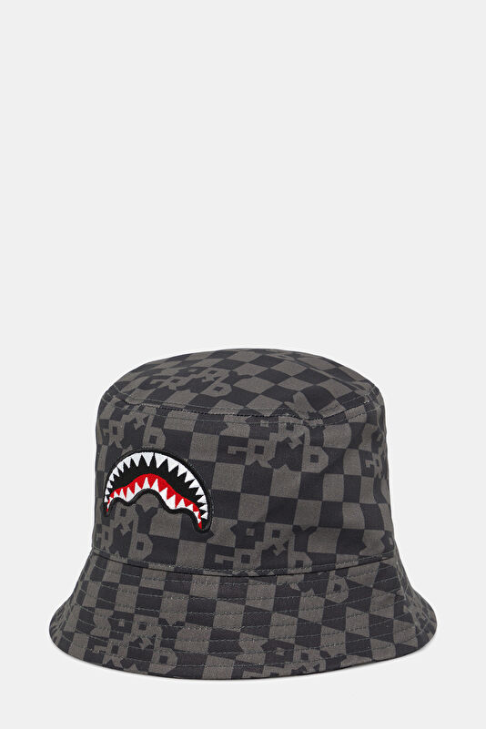 Gray Patterned Hat