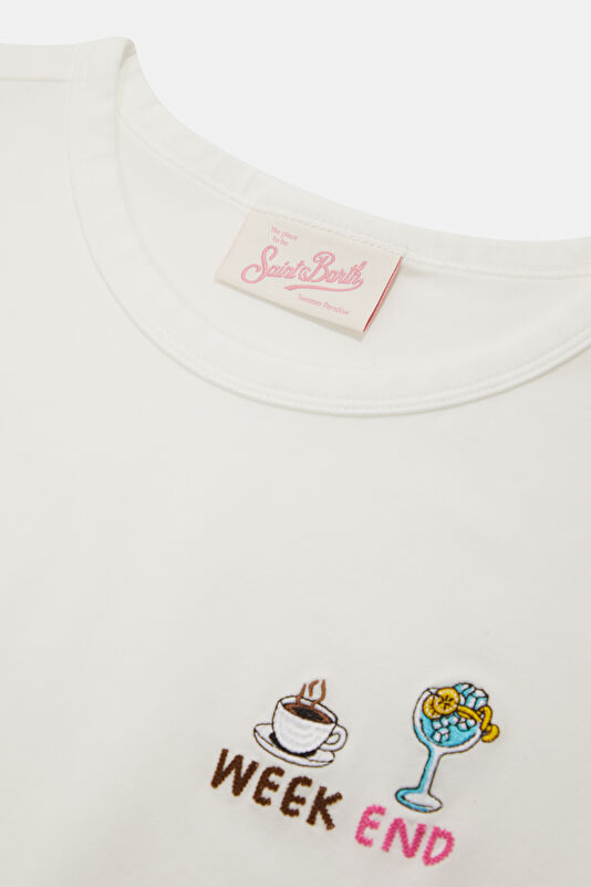 Beyaz Kadın T-Shirt 3