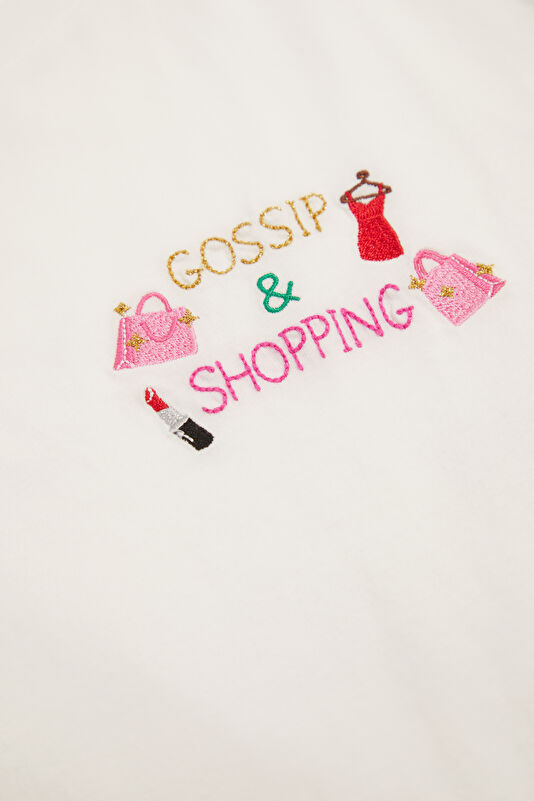 Beyaz Kadın T-Shirt 4