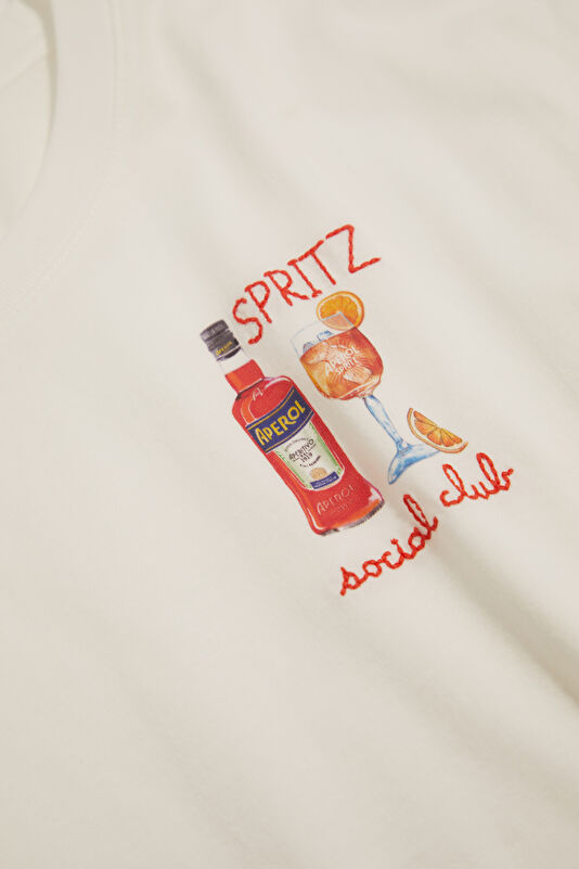Beyaz Kadın T-Shirt 4