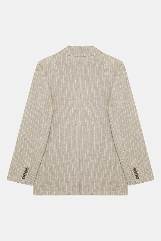 Brown Button-Down Women's Jacket 2